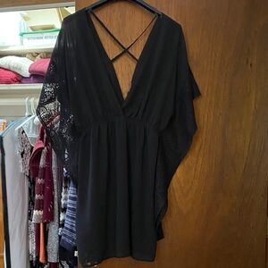 Xhilaration Black V-Neck Blouse